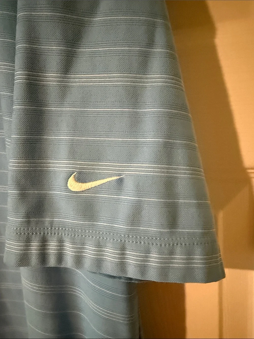 Nike Men’s Blue Striped Dri-FIT Polo